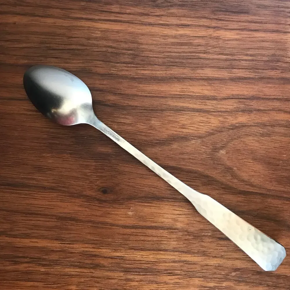 Reed & Barton COLONIAL FORGE Stainless Hammered Satin single iced tea spoon (1)